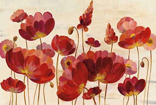 AFFICHE SUR TOILE Grand Format Habiller un Mur Vide Salon Fleurs 77x116