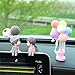 2 Stück Auto-Dekoration,süße Cartoon-Paare Action-Figur Auto Armaturenbrett Dekorationen,Ballon-Ornament, süße Paar-Ornamente für Auto, niedliche Kuss-Paar-Puppen-Ornamente für Auto, Büro, Zimmer