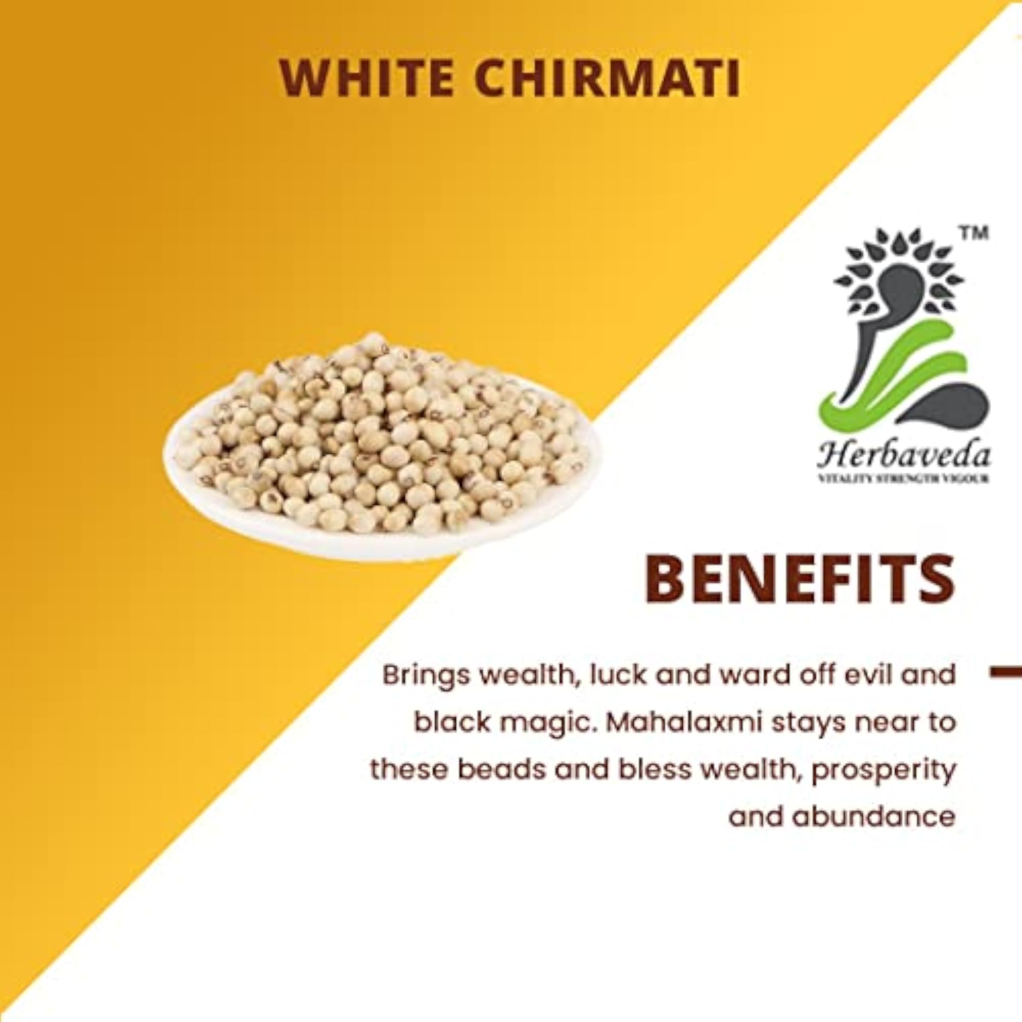 Chirmati 500g Safed Ratti Jequerity Seeds, Natural Herbal