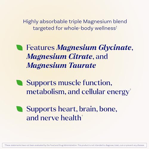Natrol High Absorption Triple Magnesium, Glycinate&Citrate&Taurate, 60 Caps - image 2