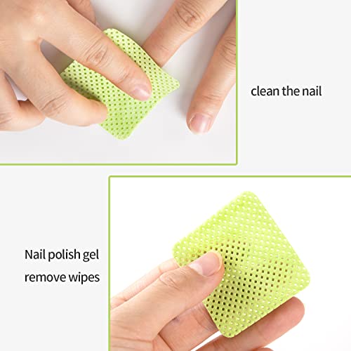 Bluerise 500Pcs Colourful Nail Pliosh Remover Lint Free Nail Wipes Soft Gel Nail Polish Remover Pads Absorbable Eyelash Extension Glue Cleaning Wipes #TOP2