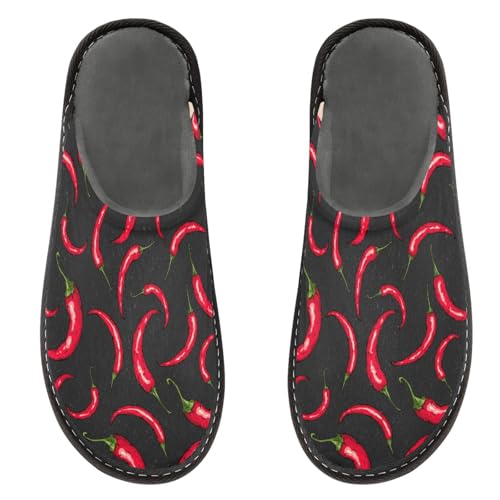 Women's Mens Cute Pattern Chic Cosy Slip-On Slippers,Casual Linning Breathable Memory Foam Scuff Winter House Bedroom Shoes Gift for Unisex Indoor/Outdoor Size 4-11