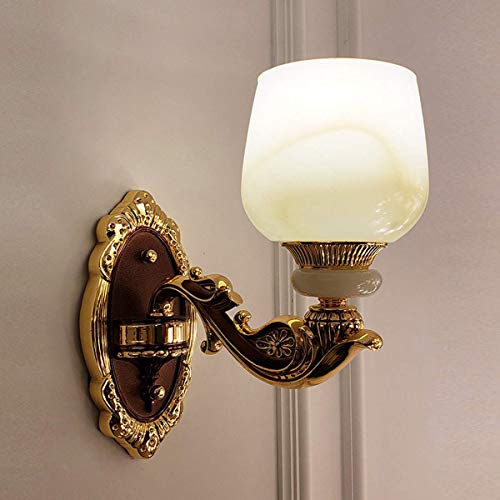 Vintage Jade Wandleuchte European Court Zinklegierung Wandleuchten 2-arm Verstellbare Wandleuchte Für Schlafzimmer Wohnzimmer Flur Bett E14