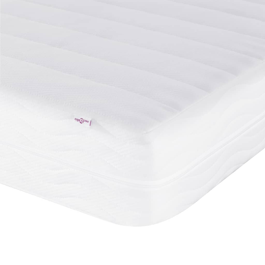 Materac piankowy biały, 100 x 210 cm, H2 H3, oddychający, nadaje się do prania, dwustronny, ergonomiczny, do sypialni, łóżka dla gości, łóżko kontynentalne, stelaż listwowy, 17 cm, komfort