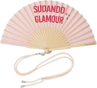 Pandiui23   Funny Phrases Fan Original Wedding Fan - Modern and Colourful Hand Fan - Hanger Included - 23 x 42 cm