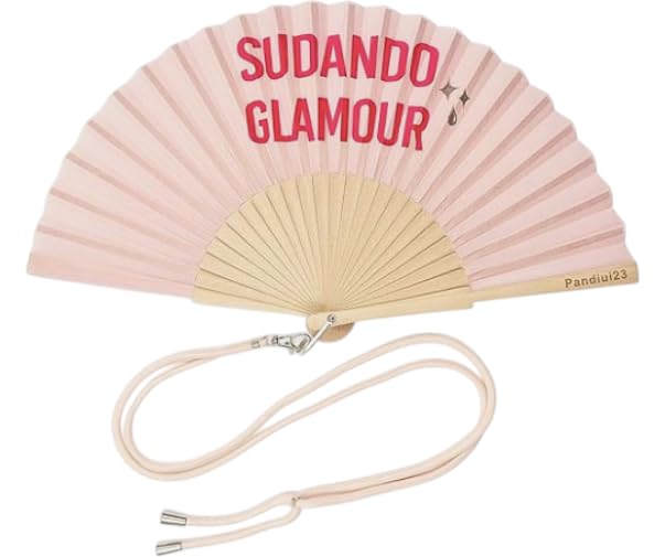 Pandiui23 – Abanico frases graciosas Abanico original bodas. Ventilador de mano moderno y colorido. Colgador incluido. 23 x 42 cm