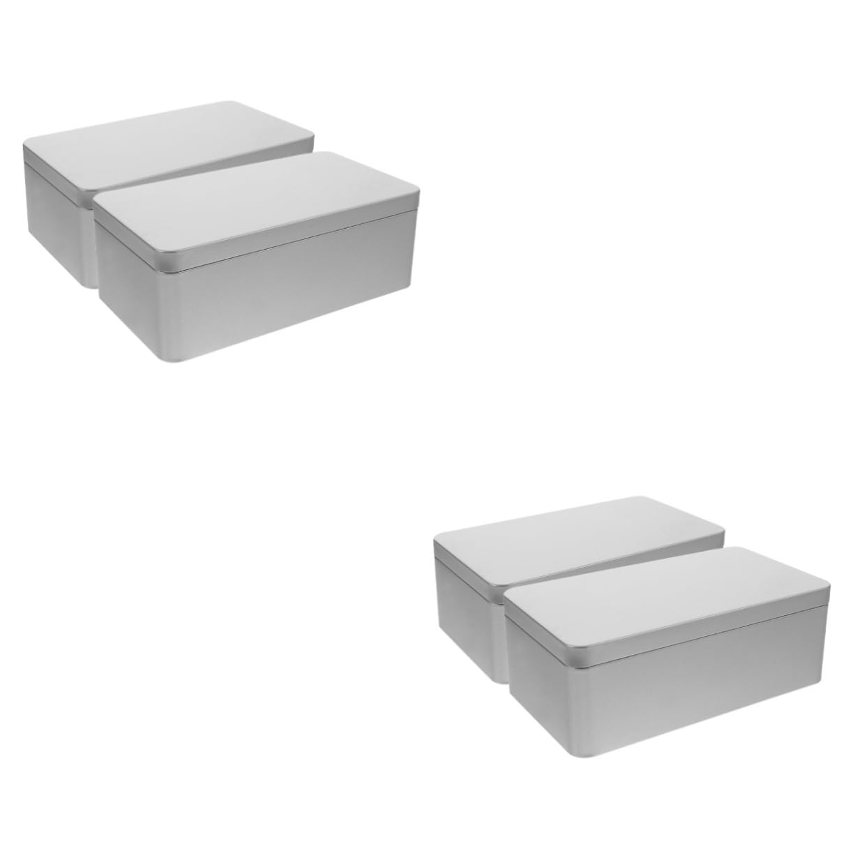TOPBATHY 4piezas Cajas De Almacenamiento Rectangulares Para Té y Dulces De Contenedores Tapa Organizador De Comida Caja De Para Bodas y Fiestas