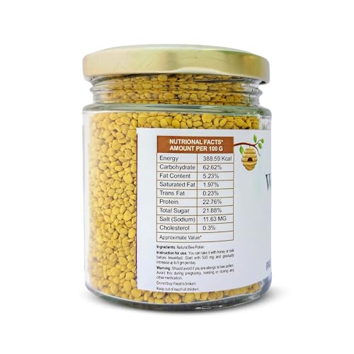 Image of Wonder Bee - Immunity,Energy Booster | 100% Natural | Rich in Protein, Vitamin B, Minerals, Anti-Oxidants | Improves Digestive, Bone, BP health (125 gm)