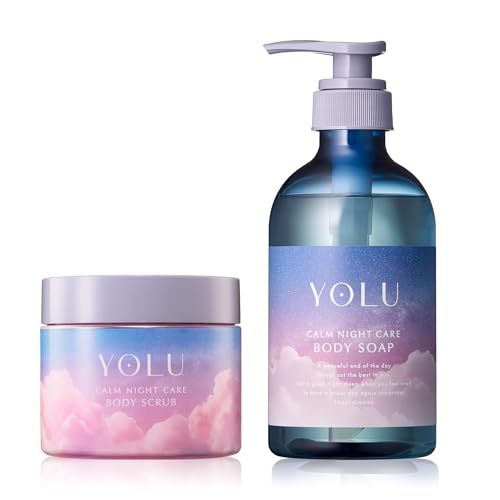 YOLU ヨル ボディケアセット スクラブ ボディソープ カームナイトケア 角質ケア 美容液成分配合 オーバーナイトバリア処方 濃密保湿 アロマティックフレグランス 無添加（Amazon）