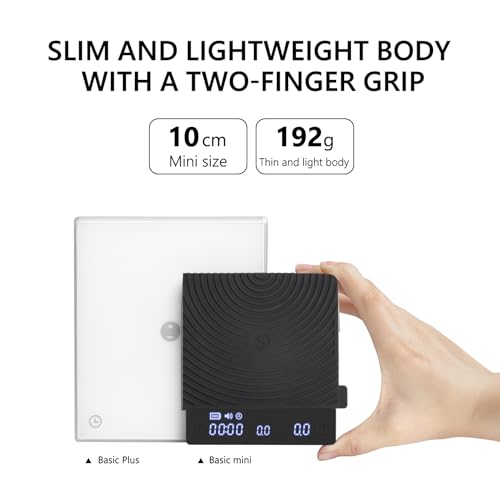 TIMEMORE Digital Mini Coffee Scale, Multifunction Mini Espresso Scale with Timer, Ultra Thin and Lightweight for Baking and Cooking - Image 2