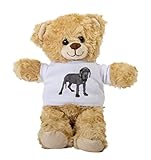 DogsMakeMeHappy Great Dane Teddy Bear, Gift Stuffed Animal, Great Dane Plush Teddy Bear with Tee, Great Dane Welcoming Baby Gift, Gift for Her, Gift for Newborn, Birthday Christmas Basket Gift Idea