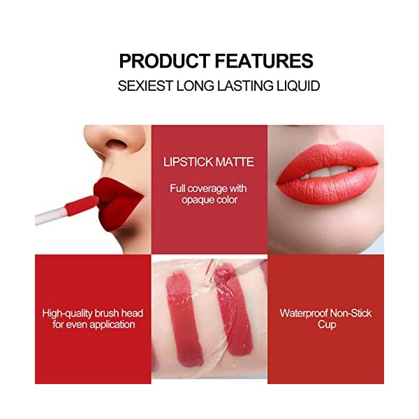 Arlega 10pcs Matte Liquid Lipstick Set, 0.07 oz Full Size Velvety Smooth Full Pigmented and Long Lasting Waterproof Lipgloss for Daily and Party Makeup, Gift for Women (Large, 2g) (chocolate)