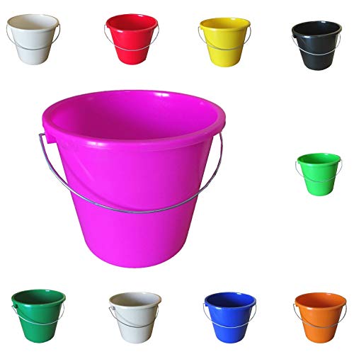 GEWA Bucket Feeding Large Bucket Water Bucket Household Bucket with scale 12 litres various colours, Colour:red