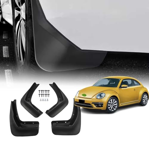 専用設計 に対応 フォルクスワーゲン ザ・ビートル Beetle 2012年4月〜2021年1月 マッドガード 車用 フロント リア 泥除け マッドフラップ 耐摩擦 防キズ 汚れ防止 外装パーツ 4個 TPR材質 カスタム 車用フェンダー フロントリア 保