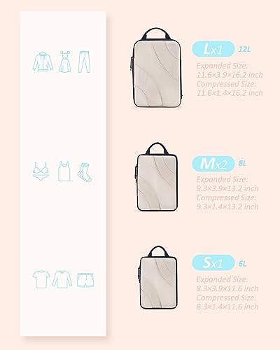 Image of BAGSMART Compression Packing Cubes for Travel