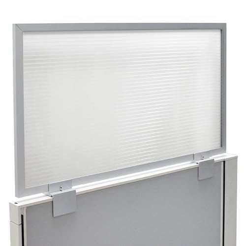 OBEX Screen Extender Polycarbonate Desk Privacy Panel & Divider for Office Cubicle, 18" x 60", Translucent