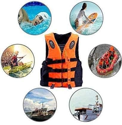 Olpad Polyester Safety Adult's Life Jacket, Life Saving Jacket for Swimming Guard, Drifting Boating, PFD Type III, Weight Capacity Upto 120Kg 1