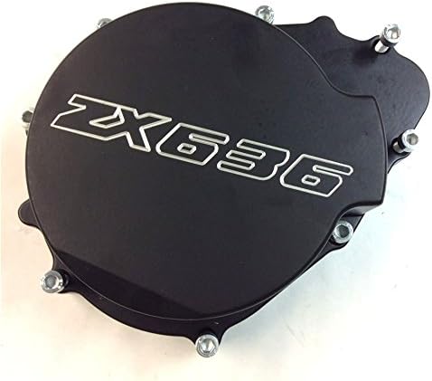 XKH- Motorcycle Billet Motor Engine Stator Cover Compatible with Kawasaki Zx6R 636 2003 2004 Black Left Side [B00Y7C4SKU]
