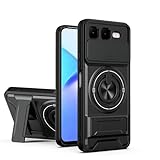ShouBao Compatible with Infinix Smart 10 Plus 4G Case Cover,Compatible with Infinix Smart 10 Plus 4G X6725B with Slide Camera Cover Phone Stand Protective Case Black