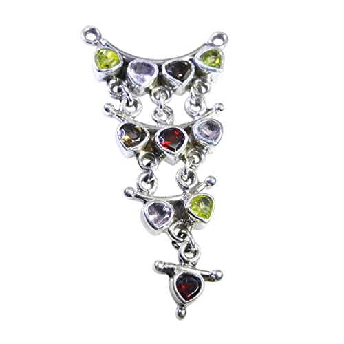 Pendentif en argent sterling 925 multi bijoux personnalisés avec cœur
