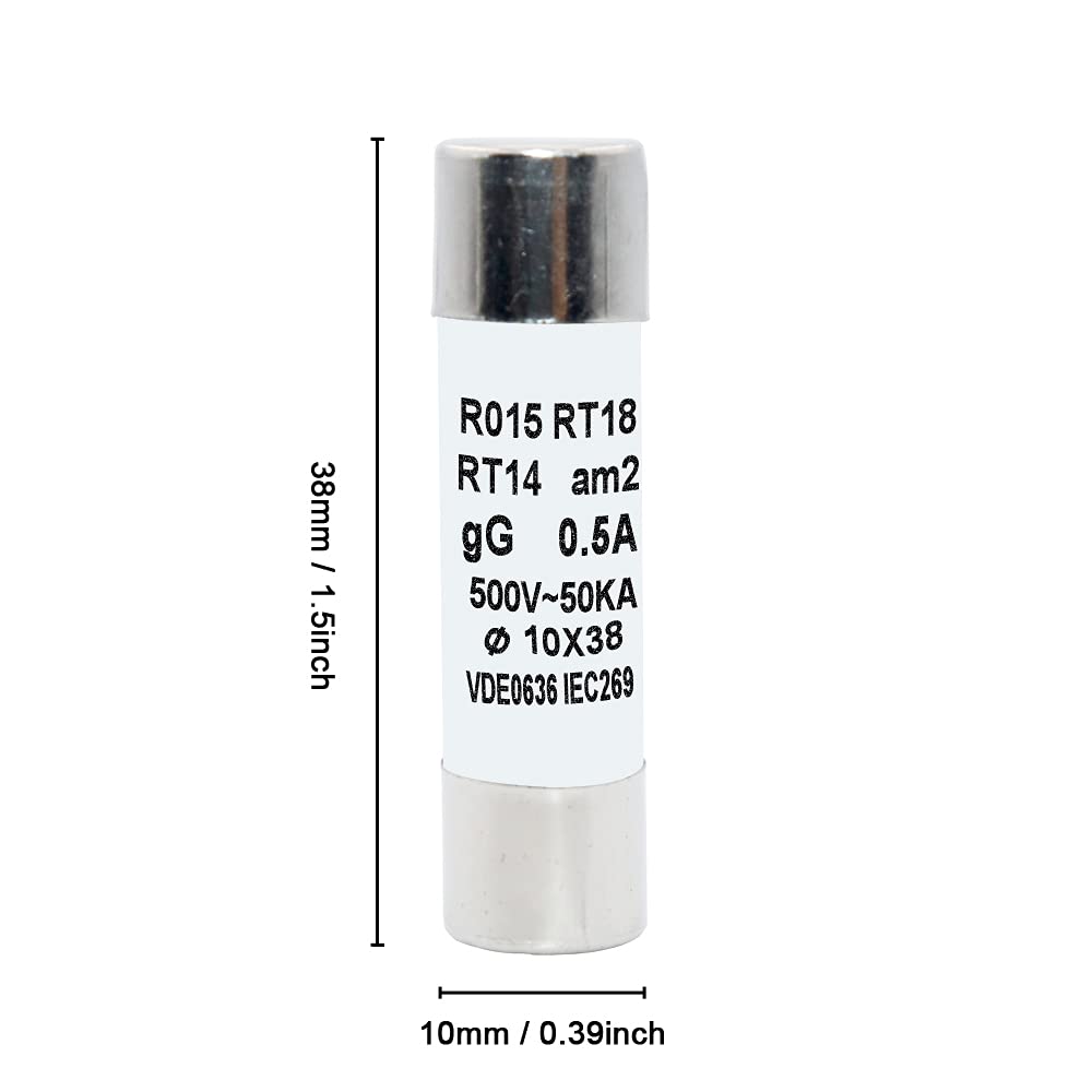 5pcs R015 RT18 RT14 Fast Blow Cylindrical Ceramic Fuse Link 10