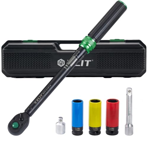 Image of Click Torque Wrench, Dual-Direction Adjustable 72 Tooth Ratchet, ±3% Accuracy, Small Torque Wrench for Bike, Motorcycle and Car Repair (1 /2 inch, 6PCS)