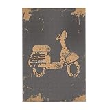 jarenap Motorcycle Theme,Wooden Picture Puzzle for Adults,Vintage Motorcycle Sports Illustration,High Resolution, Matte Finish,Smooth Edging,Grey Brown Plastic Box Storage 300PCS