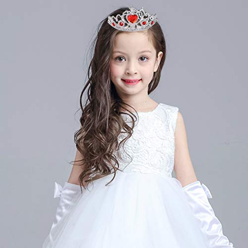 Image of FancyDressWale Princess Dress Up Princess Silk Wands Tiaras and Crowns for Girls Gem Wand Gold Set Red