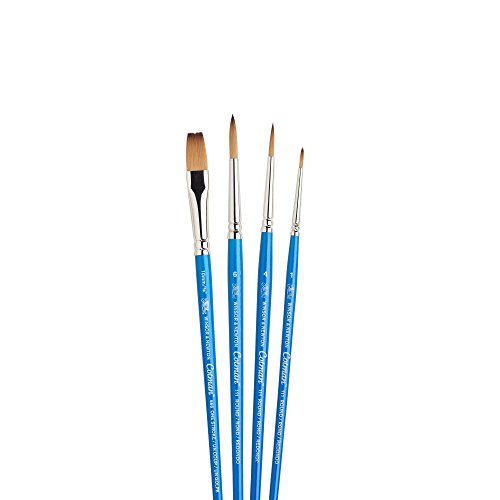 Winsor & Newton Cotman Short Handle Brush (4 Pack) (Round 1, 4, & 6, One Stroke 3/8") #TOP1