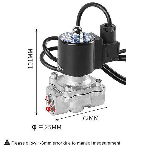 Électrovanne normalement fermée 3/4 110V inox étanche pour jet d'eau - 3