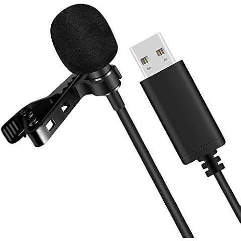 USB Lavalier Lapel Microphone,Clip-on USB Computer Microphone Plug & Play Omnidirectional Mic for PC, Laptop, Mac, Perfect for Video Recording,Skype, Streaming,Podcasting,M3 Cover