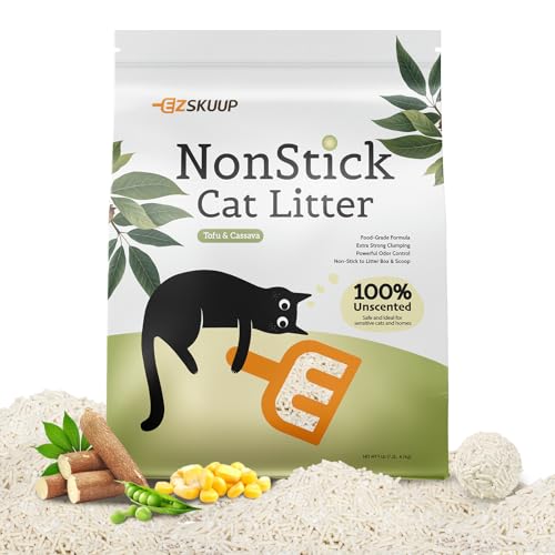 Non-Stick Strong Clumping Cat Litter, Plant Odor Control Tofu Cat