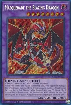 Masquerade The Blazing Dragon (V.3) RA02-EN022 Secret Rare Englisch Boosterfrisch 1. Auflage - 25th Anniversary Rarity Collection II - mit ReCollectibles-Versandschutz - für Yu-Gi-Oh!