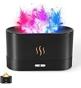 Colorful Flame Air Aroma Diffuser Humidifier, Upgraded 7 Flame Colors Noiseless Essential Oil Dif...
