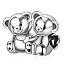 V-Two Little Bears Charm
