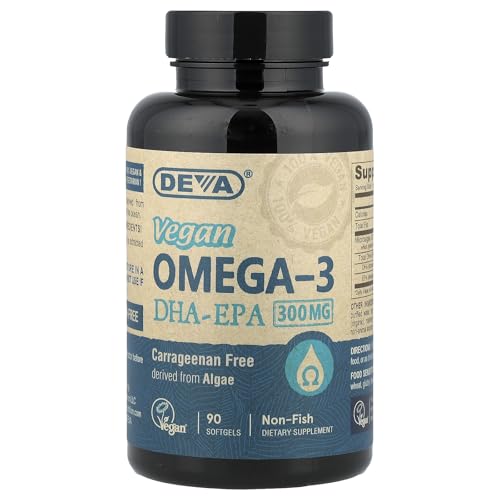 Deva Nutrition - mg3 瓾Vegan Omega- DHA-EPA 300 Non-FishB90xW^Ã\tgWF