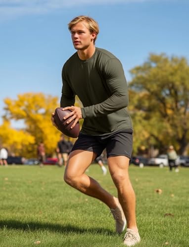 Image of Dry Fit Athletic Shirts for Men Short /Long Sleeve Workout Shirt