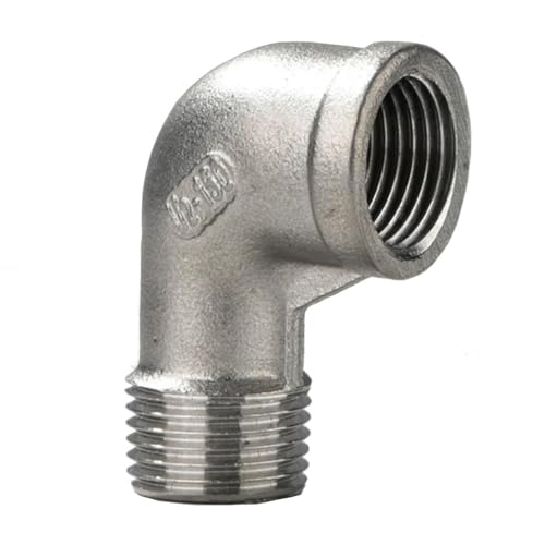 Adaptateur coudé 90 acier inox 304 DN40 raccord femelle mâle