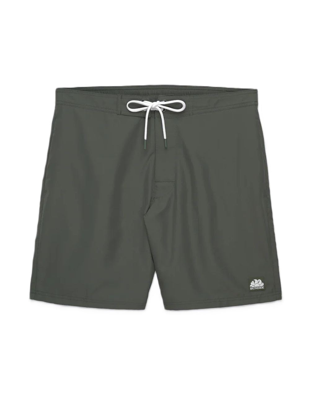 SUNDEK Costume da Bagno Uomo, Verde Militare, con Coulisse, Righe Laterali Neon, Stile Sportivo