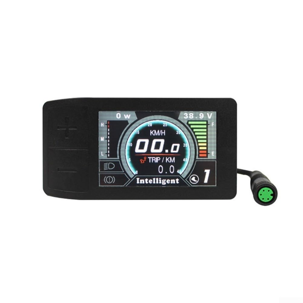 Schermo LCD per bicicletta elettrica, display a colori per kit motore Bafang BBS03, dati del livello di velocità in tempo reale, codice di errore, controllo qualità