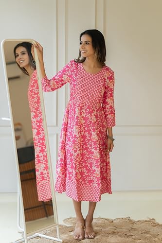 Image of MIRCHI FASHION Women's Cotton Relaxed Fit Anarkali Kurti
