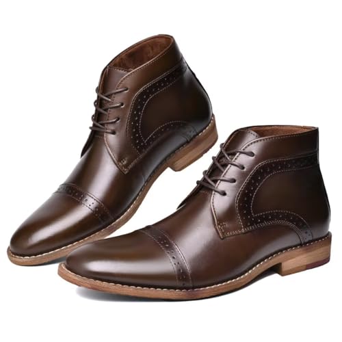Image of Arkbird Chukka Boots for men, Grainy Leather Lace-up Ankle Boot Fashion and Comfort Casual Oxfords