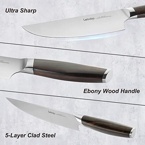 Lebabo 8 Inch Chef Knife Professional 9Cr18Mov 5 Knives, 8" Slicing Knives Chopping Knifes For Home And Kitchen #TOP3