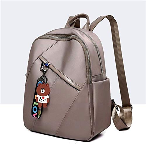 Mochila antirrobo para mujer con diseño impermeable y gran capacidad en gris elegante