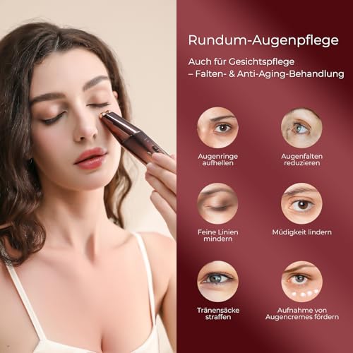 CARER SPARK Augenmassagegerät EMS Gesichtsmassagegerät Antifalten Anti-Aging mit RF Vibration Beheizte Eis für Gegen Tränensäcke Dunkle Kreise Schwellungen Anti Falten Anti Aging