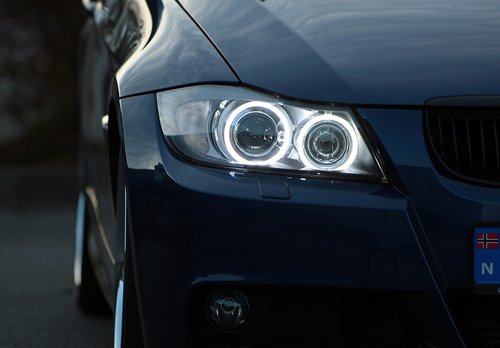 RZG 2 fari a LED bianchi Angel Eyes, alogeni, luce diurna ad anello, lampadina DRL 20 W Canbus per E90 E91 Serie 3