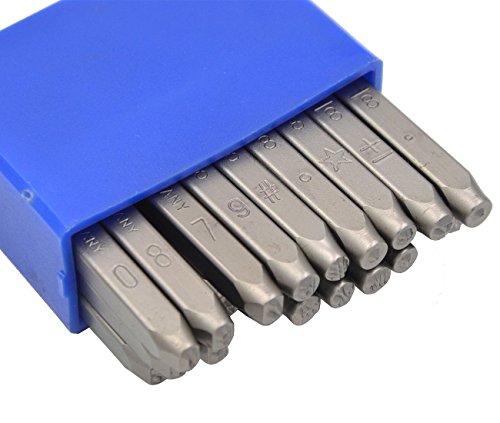 image for WKSTOOL 1/8 (3mm) 27pcs Number and Symbol Stamp Heavy Duty Carbon Stee