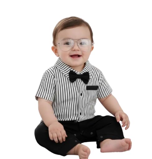 Baby Romper | Short Sleeve Jumpsuit for Newborn Boys & Girls | Soft & Comfortable Stylish Outfit for Baby Boys | Wedding, Birthday & Festive Dress Set for Kids-image-39