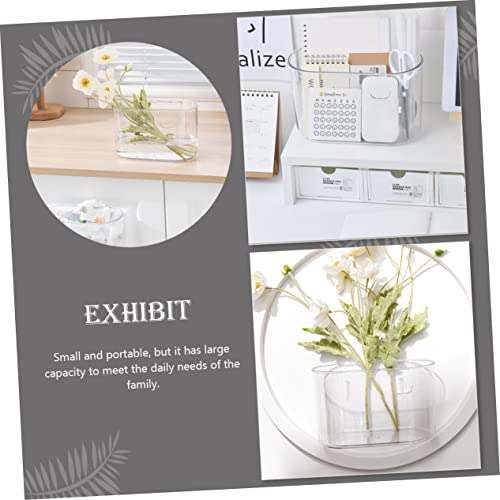 Caneca de basura rectangular transparente para colgar en pared miniatura 3