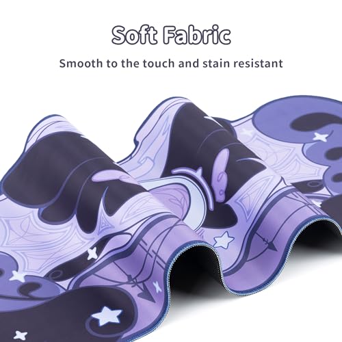 Image of GeekShare Large Gaming Mouse Pad Wrist Support Set Non-Slip Rubber Back Desk Mat and Memory Foam Wrist Rest for Keyboard,Perfect for Gaming,or Home Office - Star Wings Dark Version